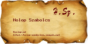 Holop Szabolcs névjegykártya